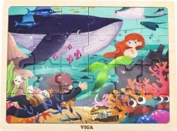 Viga Viga 44645 Puzzle na podkładce 24 elementy - morze