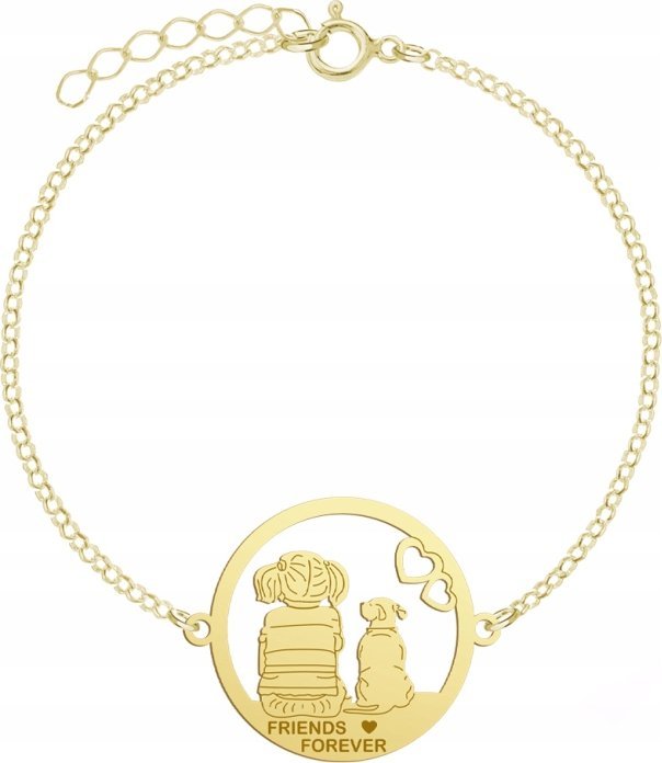 Radziszewska Jewellery Pozłacana Bransoletka FRIENDS FOREVER Dedykacja