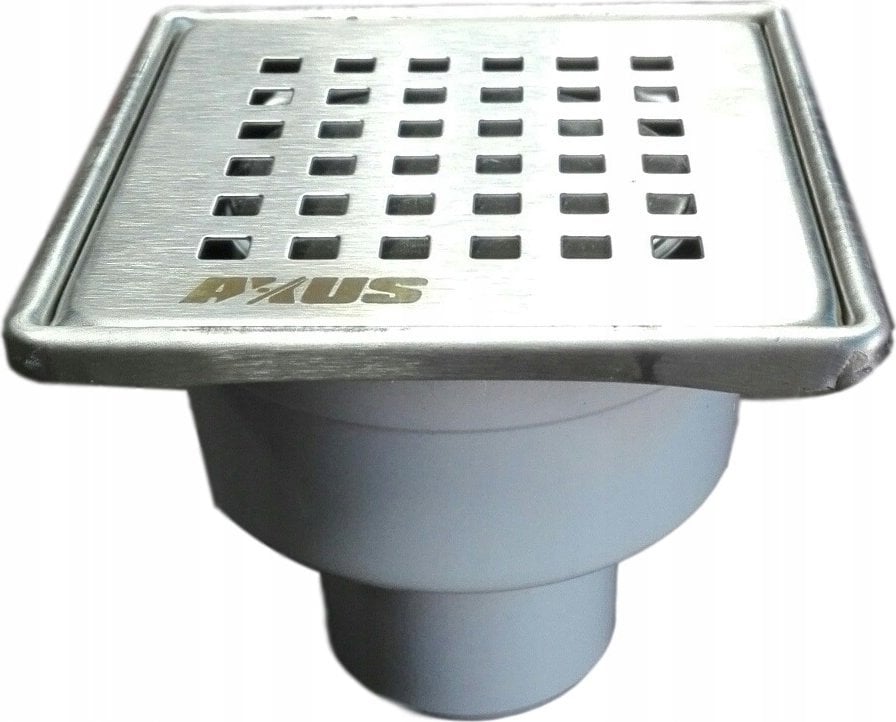 Alkotest 11318 KRATKA ŚCIEKOWA AXUS PION FI 50, 360ST., BLOKADA ODOROWA, RUSZT NIERDZEW. MAT 100X100MM, BLISTER Z ZAWIESZKĄ // S.KRAT-A.10X10-PIO-50/N