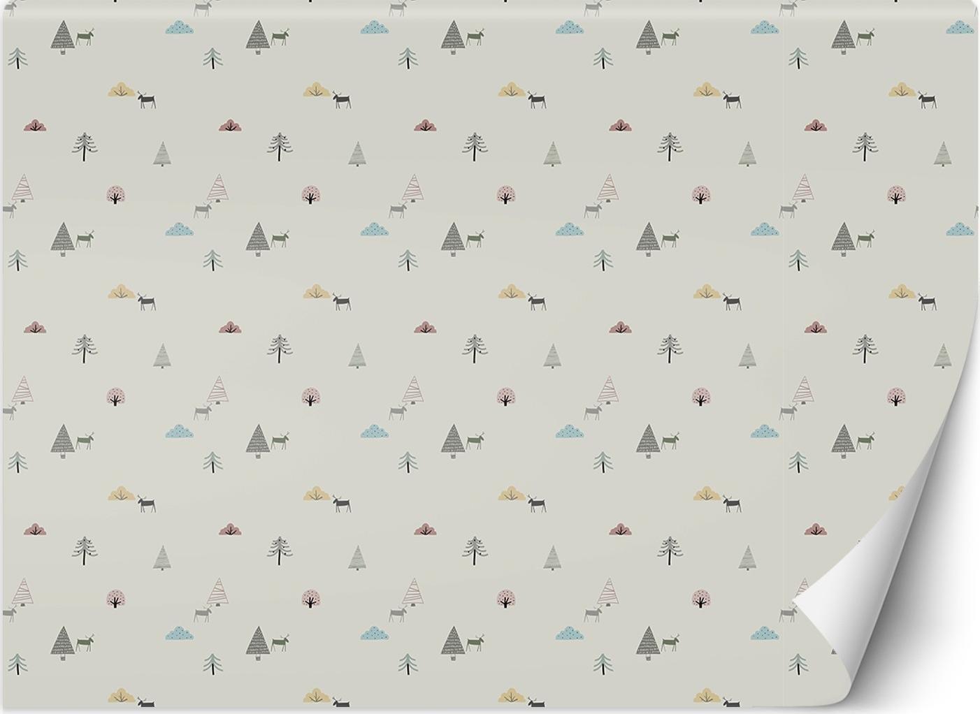 CaroGroup FOTOTAPETA DLA DZIECI Łosie Drzewka Boho 350x245