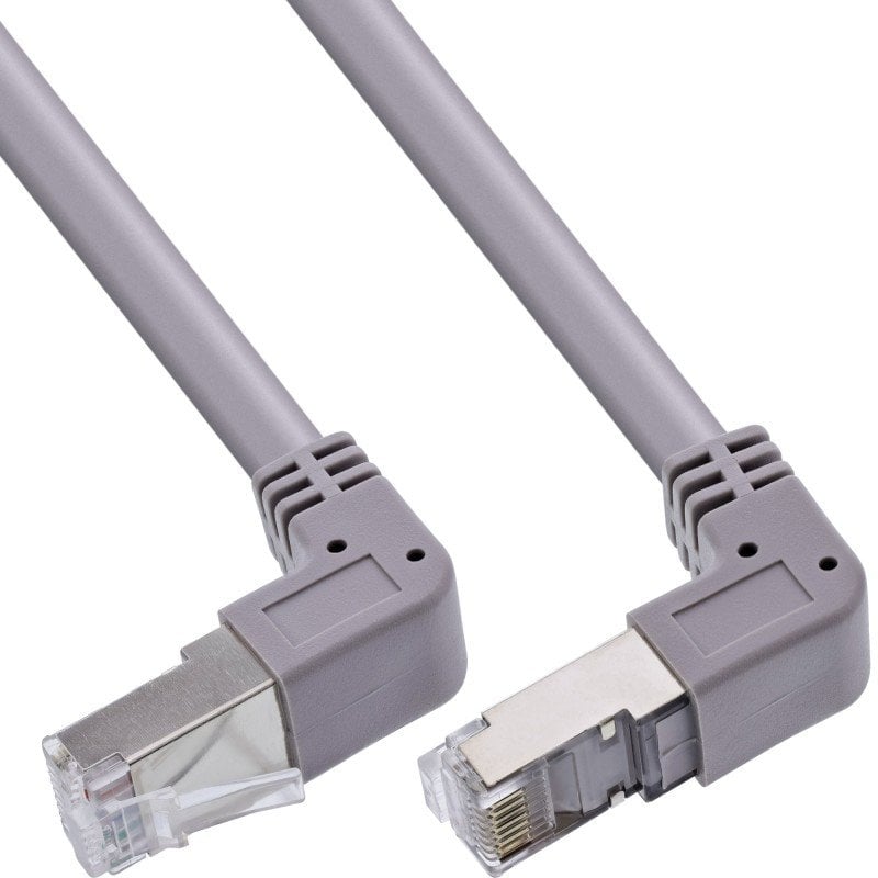 InLine InLine® Patch cable up/down angled, S/FTP (PiMf), Cat.6, 250MHz, PVC,grey, 0.46m