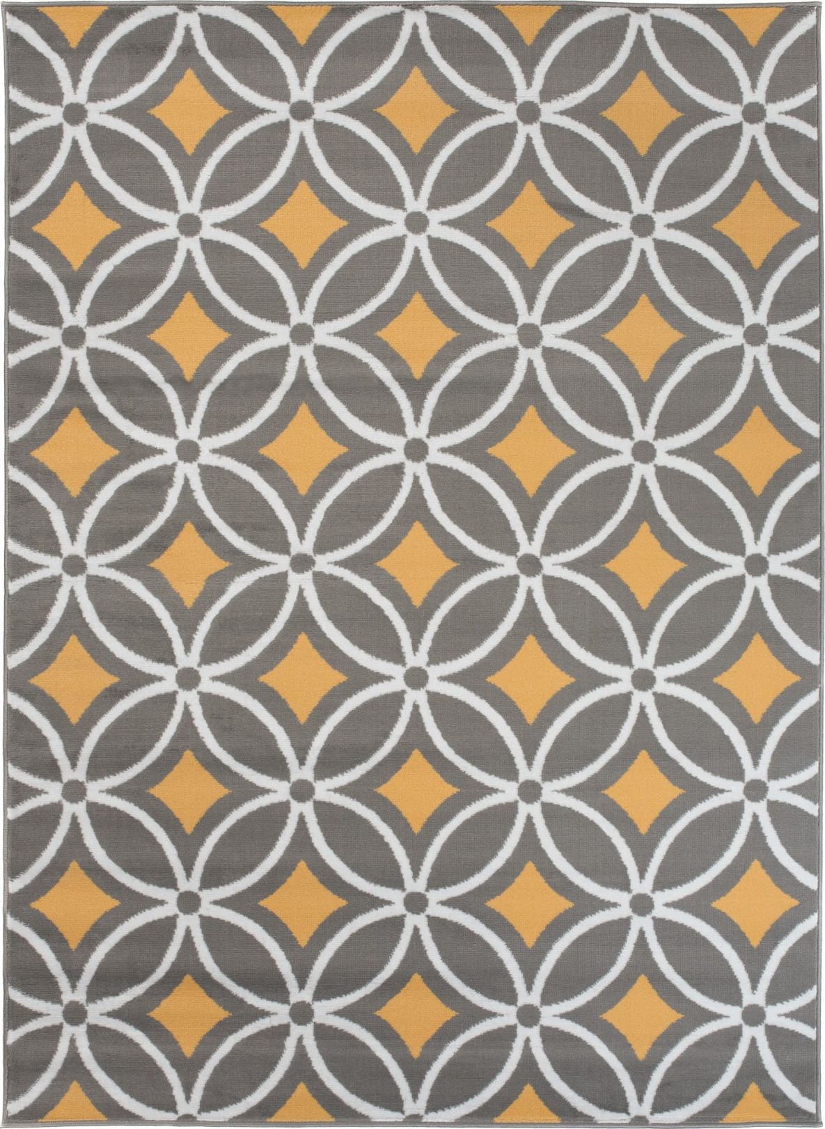 Carpetpol Dywan nowoczesny komfort szary żółty Z898A GRAY MAYA PP EYM (2.20*3.00)