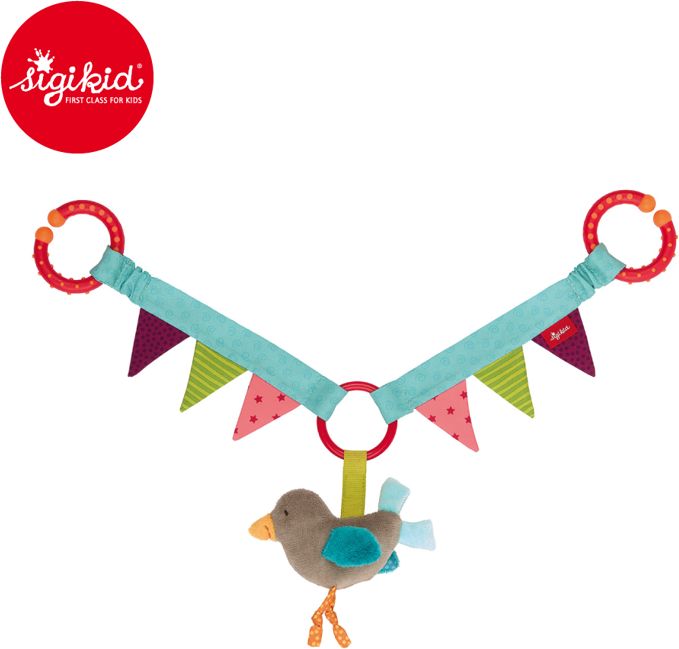Sigikid Miękki łańcuch do wózka Ptaszek - grzechotka