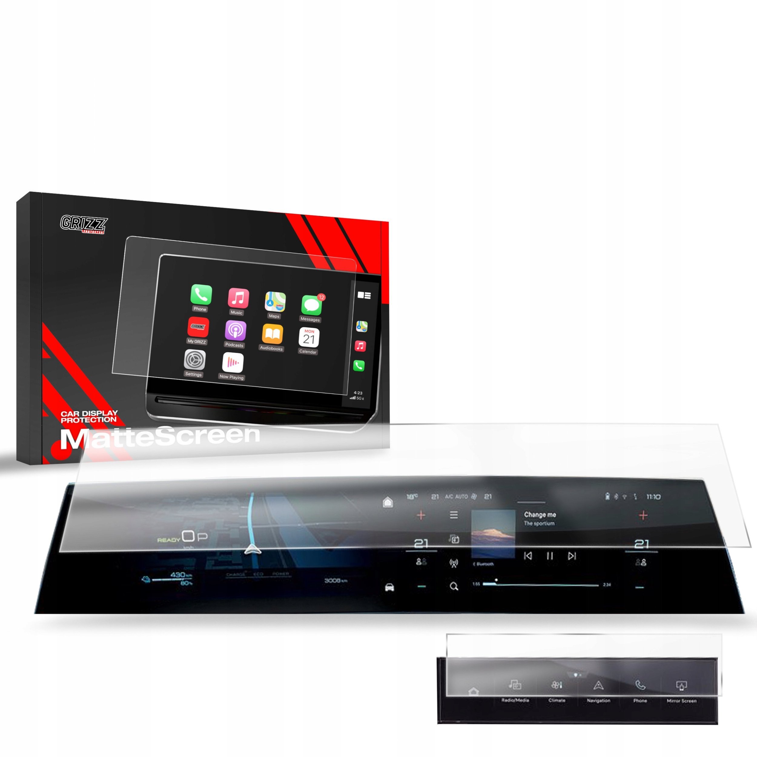 Folia matowa GrizzGlass CarDisplay Protection do Peugeot 3008 2024 [2w1]