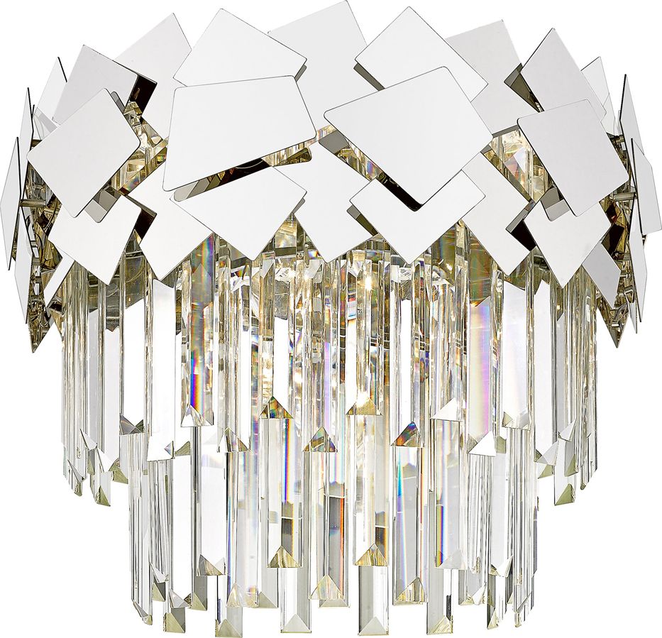 Lampa wisząca Selsey SELSEY Lampa wisząca Priverno srebrna 34,5 cm