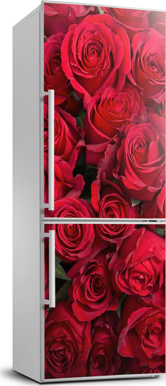 Tulup Naklejka samoprzylepna na lodówkę 60x180 cm Czerwone róże