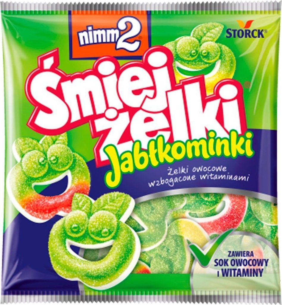 Nimm2 nimm2 Śmiejżelki Jabłkominki Żelki owocowe wzbogacone witaminami 90 g