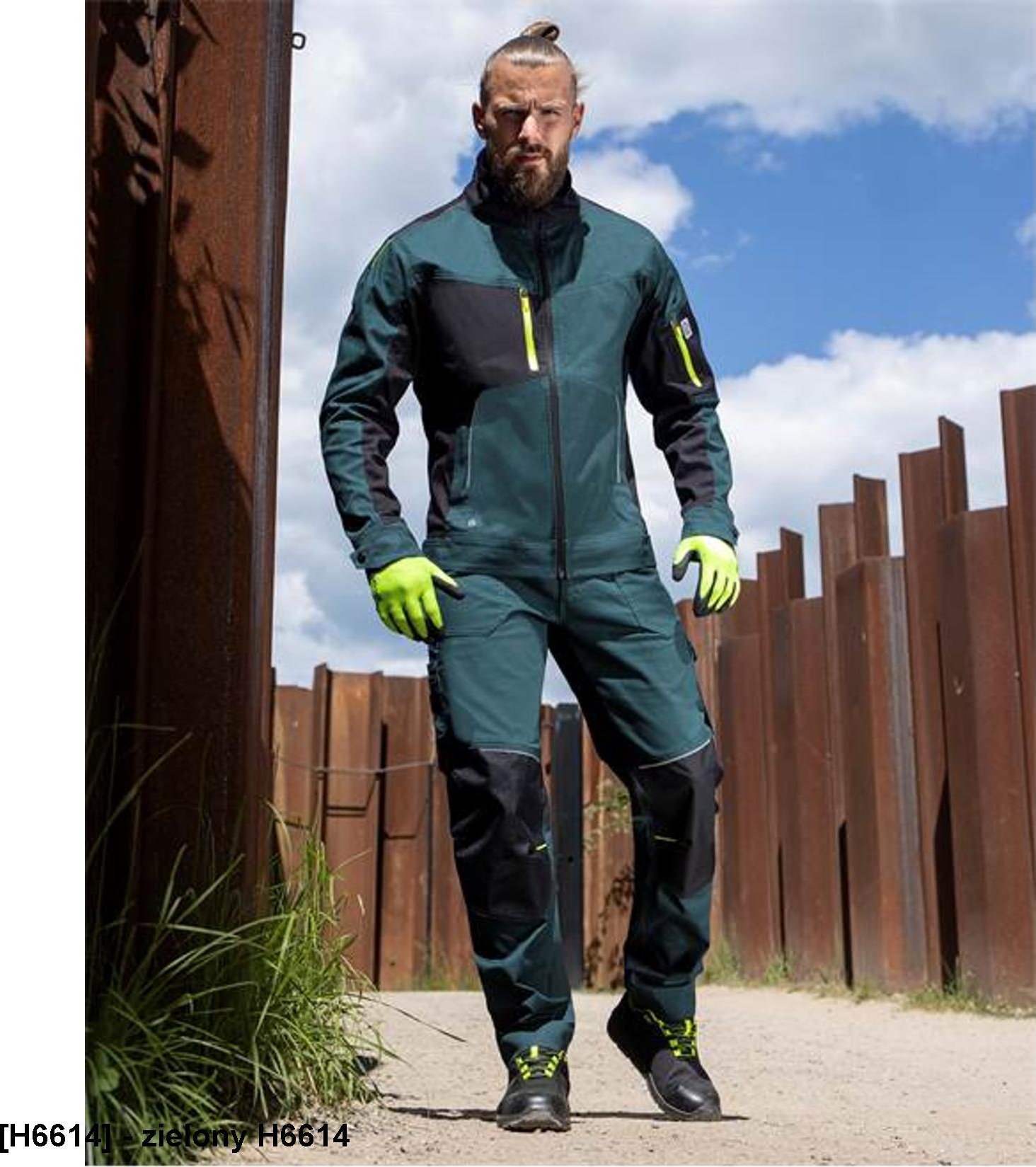 Ardon ARDON 4Xstretch - Bluza ARDON4Xstretch biało-szara S - zielony H6614 S