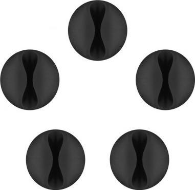 Organizer Goobay Uchwyt Czarny 5 sztuk (95040)