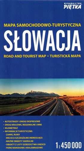 Słowacja 1:450 000 mapa samochodowa PIĘTKA