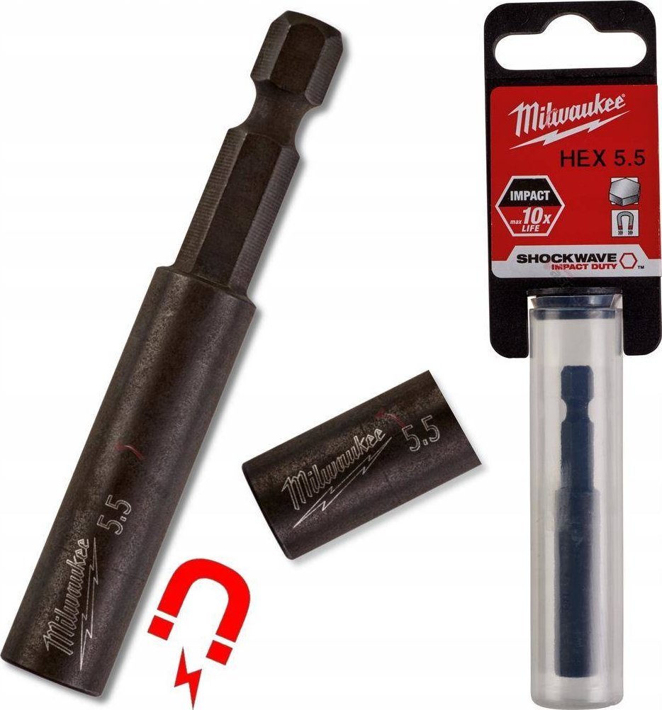 Milwaukee MILWAUKEE NASADKA UDAROWA SHOCKWAVE MAGNET. 5,5 MM
