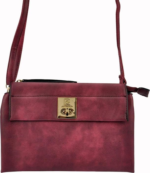 Pierre Cardin Torebka damska skórzana PIERRE CARDIN 3019 IZA151 Bordowa