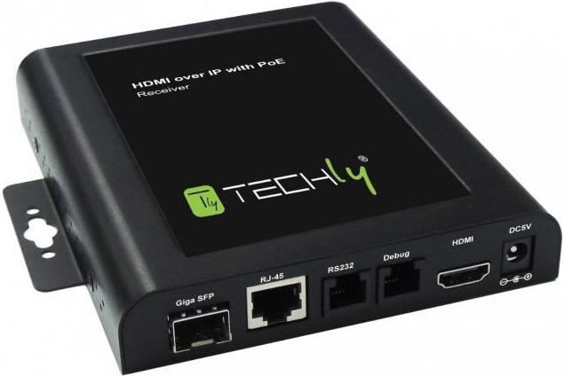System przekazu sygnału AV Techly Odbiornik ekstendera HDMI po skrętce, RJ45 PoE, TV Wall (20515)