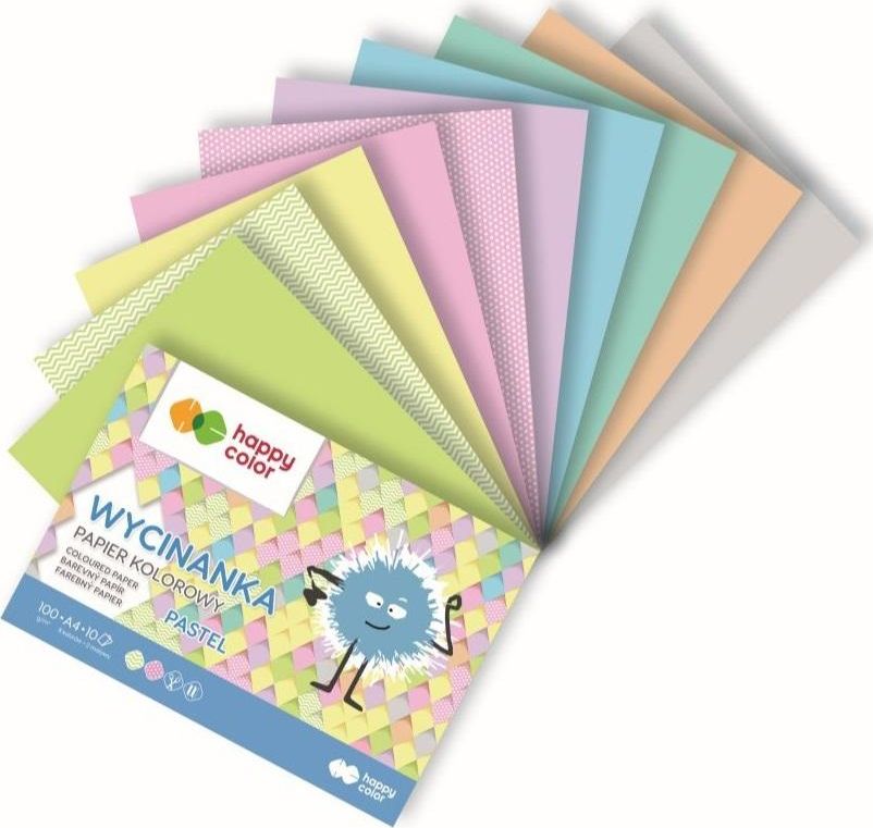 Happy Color Blok wycinanka Pastel A4/10K 100G HAPPY COLOR