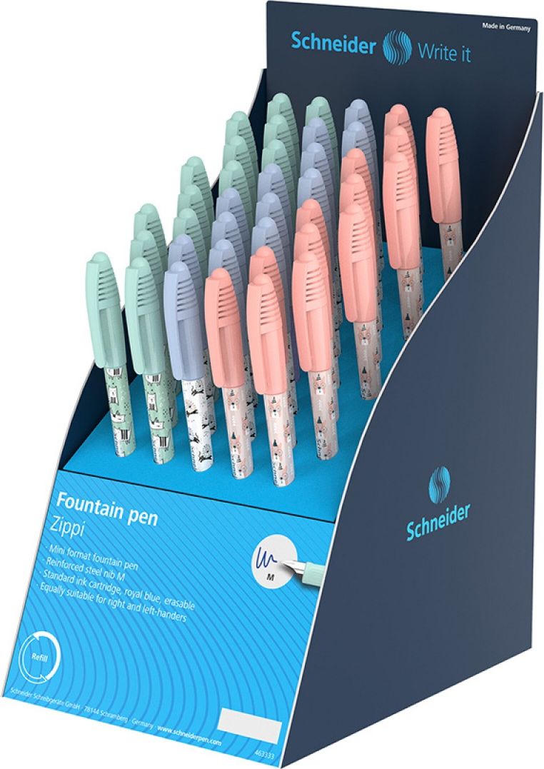 Schneider Display piór wiecznych Zippi, M, 40szt., mix kolorów (SR304542)