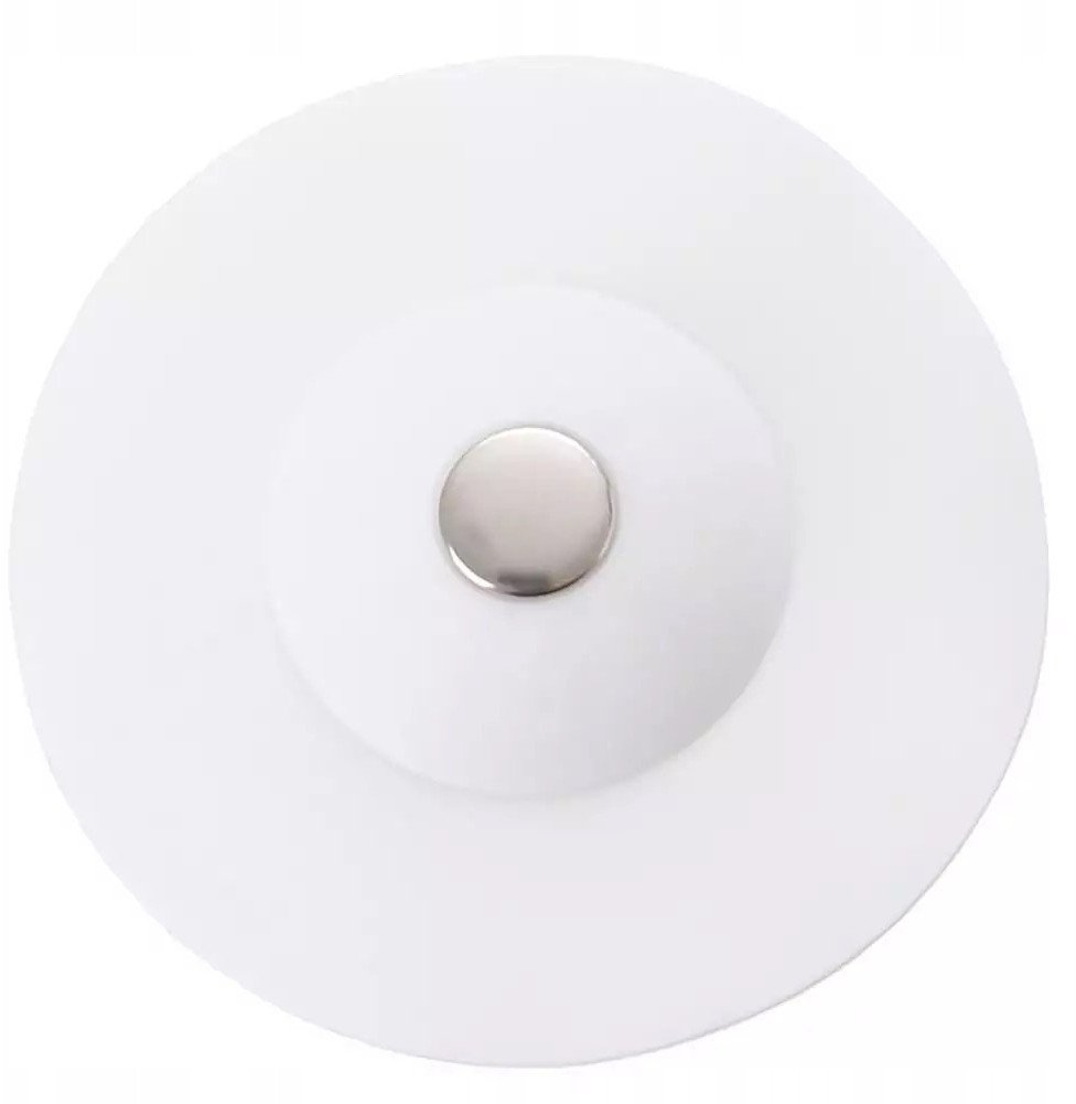 KOREK SILIKONOWY do WANNY ZLEWU Odpływu BIAŁY