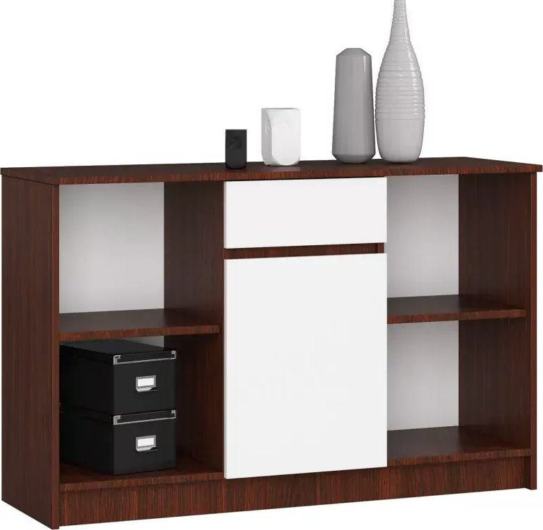 Elior Komoda do salonu wenge + biała - Fillo 3X