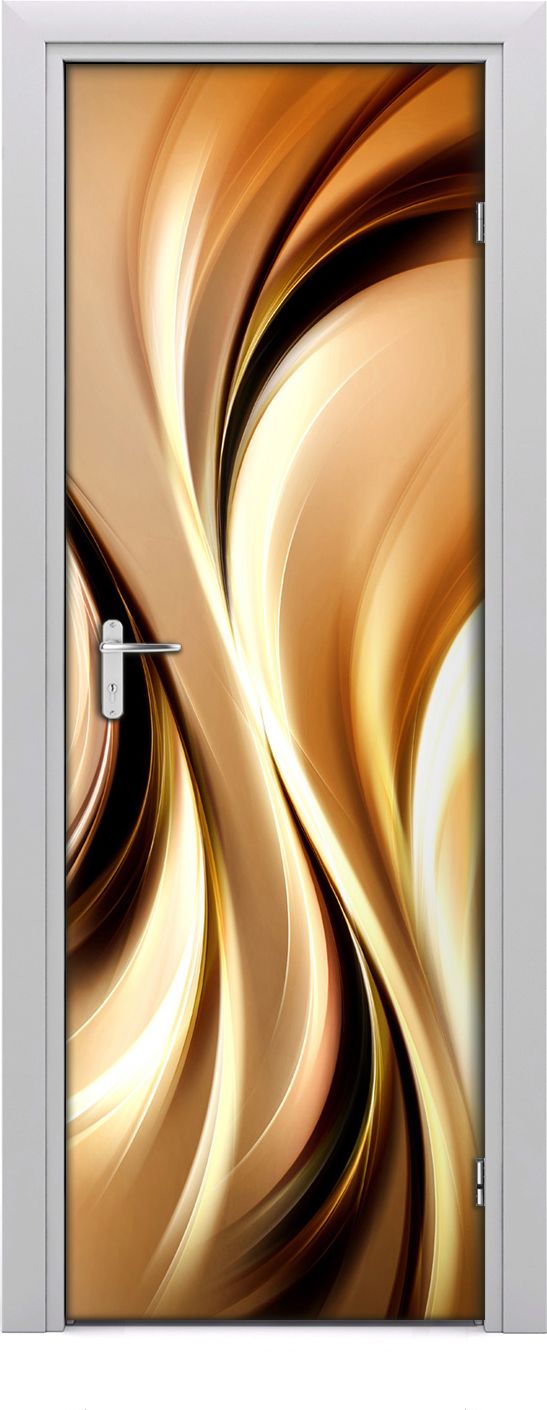 Tulup Fototapeta samoprzylepna na drzwi 75 x 205 cm Brązowa fala