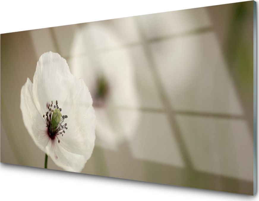 Tulup Panel szklany Płytka Kwiat Roślina 100x50 cm - 47729615