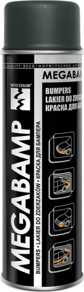 DECO COLOR Lakier farba do zderzaków plastikowych PP ABS szary RAL7043 500ml MEGABAMP
