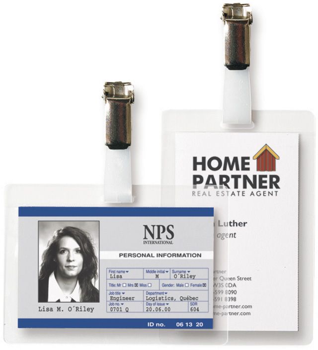 3L KARTA IDENTYFIKACYJNA 25 SZT. Z KLIPSEM PIONOWA 70X107MM (11148 3L)