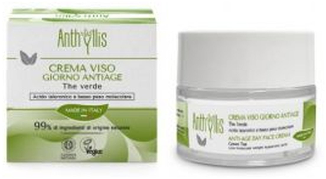 Anthyllis Krem do twarzy anti-age na dzień zielona herbata kwas hialuronowy 50ml