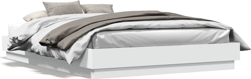 vidaXL vidaXL Rama łóżka, biała, 120x200 cm, materiał drewnopochodny