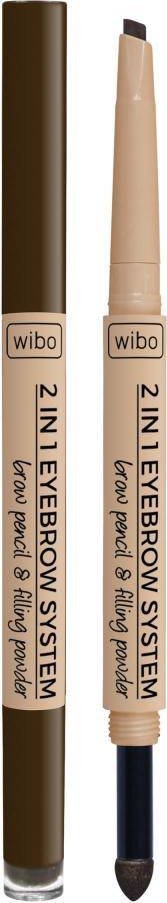 Wibo 2in1 Eyebrow System kredka i gąbka do brwi 3