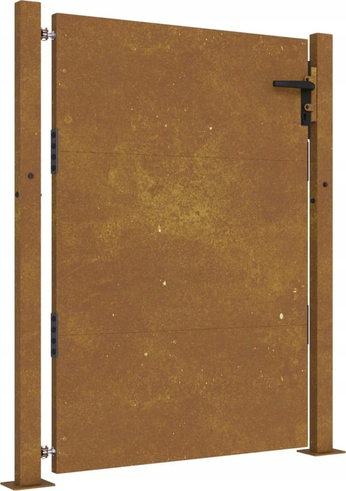 vidaXL Furtka ogrodowa, 105x130 cm, stal kortenowska