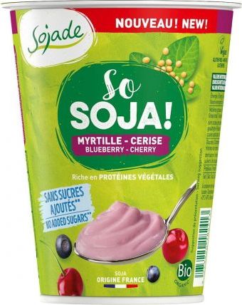 SOJADE SOJOWY PRODUKT JAGODA - WIŚNIA BIO 400 g - SOJADE