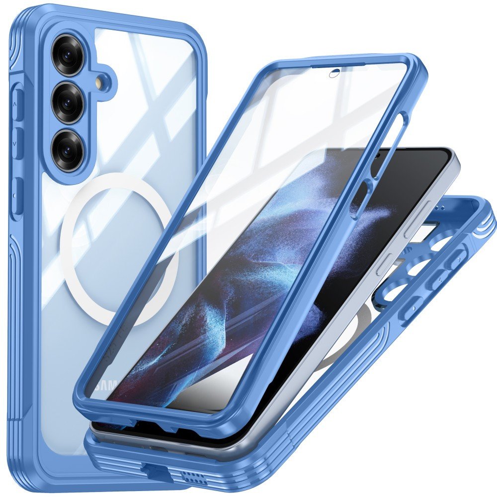 Etui pancerne Supero 360 MagSafe do Samsung Galaxy S25 FE, niebieskie