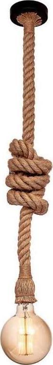Lampa wisząca Copel Marynistyczna LAMPA wisząca CGLINA1SR COPEL rustykalna OPRAWKA zwis na sznurze beżowy