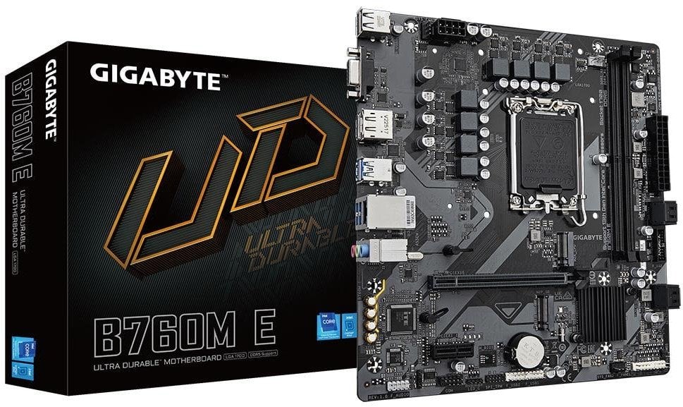 Mainboard GIGABYTE Intel B760 Express LGA1700 Micro-ATX Memory DDR5 Memory slots 2 B760ME1.0