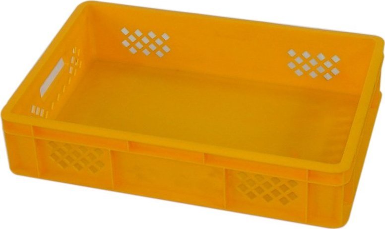 Artech Pojemnik transportowy EURO 130, ścianki ażurowe, wym. 600 x 400 x 130 mm (Kolor żółty)