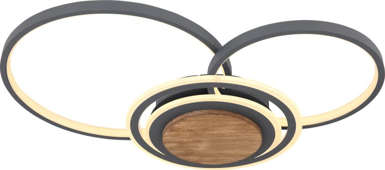 Lampa sufitowa Globo Nowoczesny plafon sufitowy grafitowy Globo NIRRA LED 67256-40