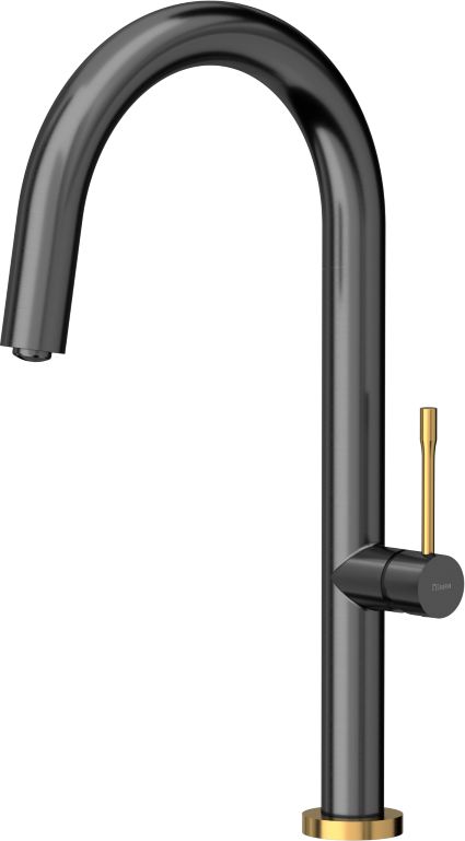 Bateria kuchenna Quadron Haley T Line SteelQ grafitowy metal ze złotym wykończeniem (84818011)