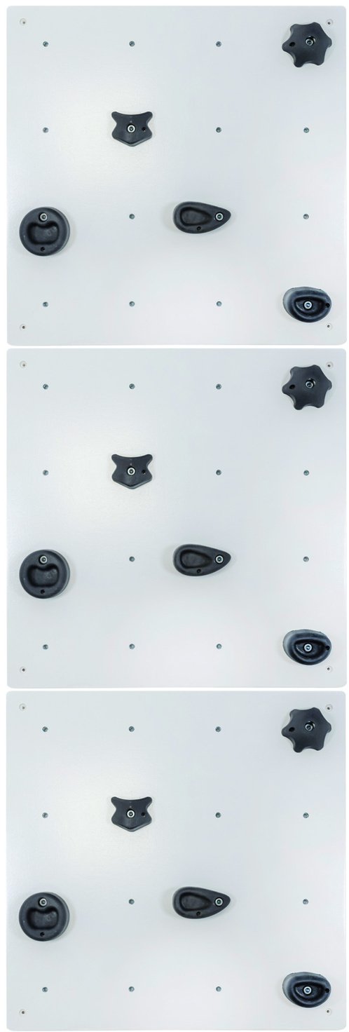 Zestaw ścianka Wspinaczkowa UNDERFIT biała 3 płyty + 15 uchwytów