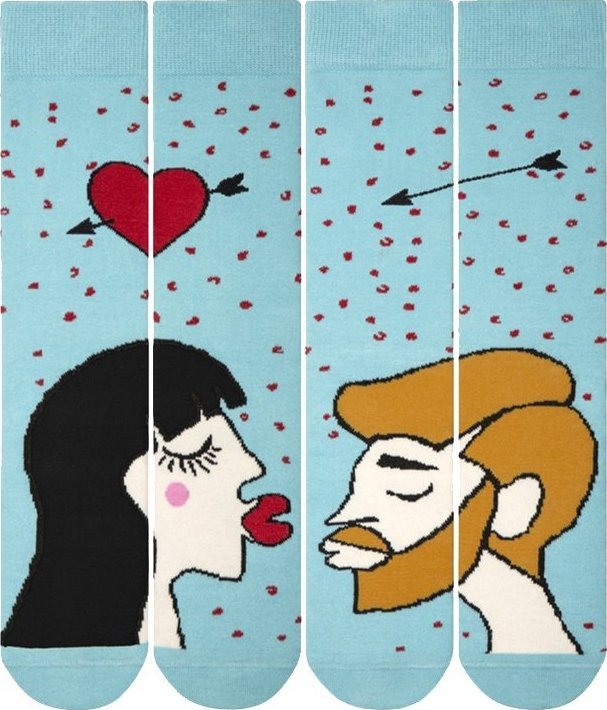 Zooksy ZOOKSY Zestaw skarpet dla pary Miłośniki Kobieta 36-40 Czarnowłosa Mężczyzna 36-40 Ciemny Blond