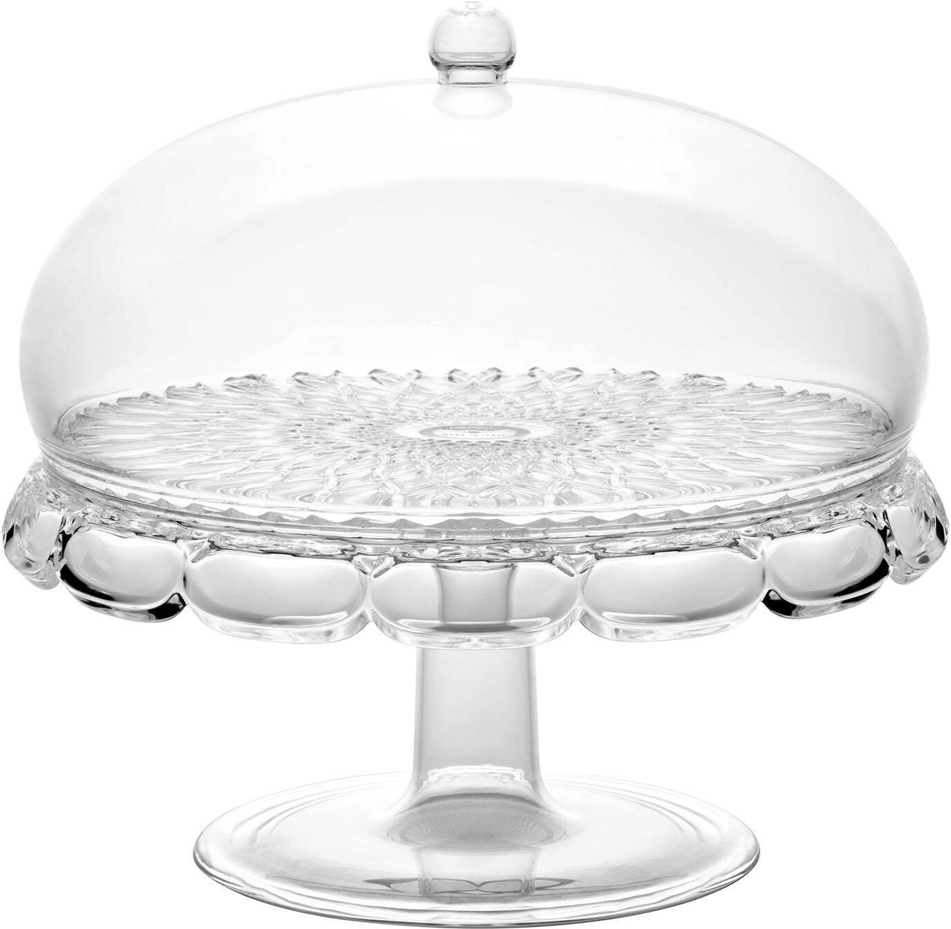 Guzzini VANITY Taca do ciasta z nóżką i pokrywą Clear