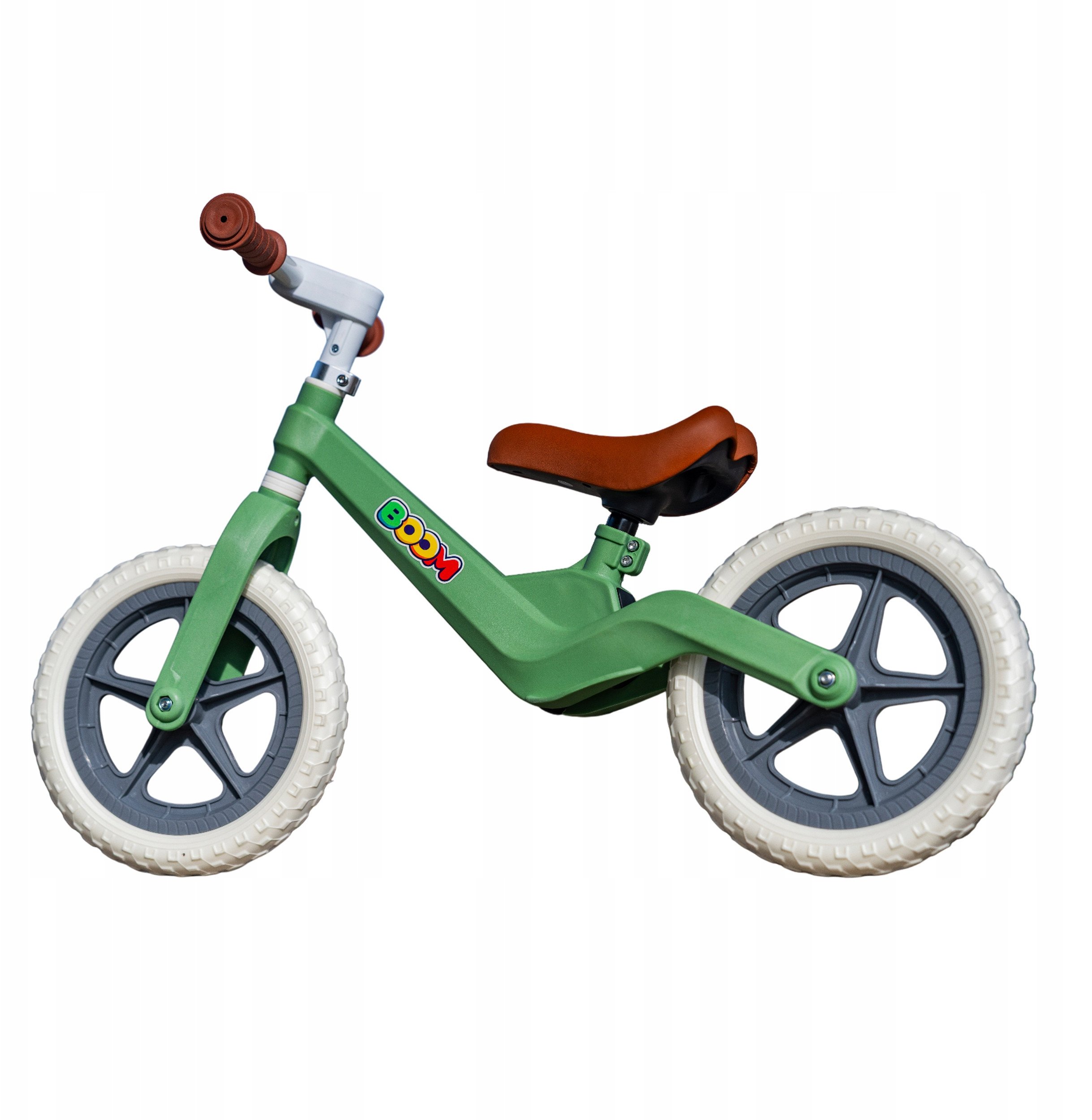 Rowerek Biegowy BOOM dla dzieci 2-5 lat Lekki Piankowe opony ZIELONY