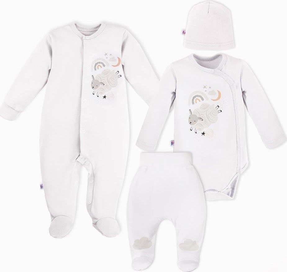 Ewa Klucze Komplet body pajac półśpiochy czapeczka dla noworodka wyprawka Mellow Ewa Klucze 62