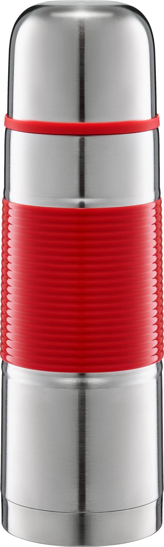 Ambition Termos turystyczny Gummy 1 l Srebrno-czerwony
