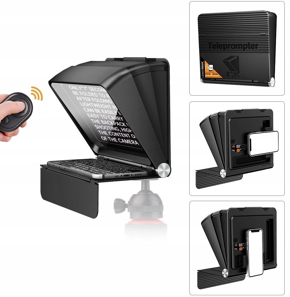 LensGo Prompter Teleprompter Monitor Podglądowy 10" Vlog Telefon Smartfon Tablet / Tc7 Ii Smartphone Kit