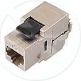 Solarix 10G keystone CAT6A STP RJ45 czarny samogwintująca (SXKJ-10G-STP-BK-SA)