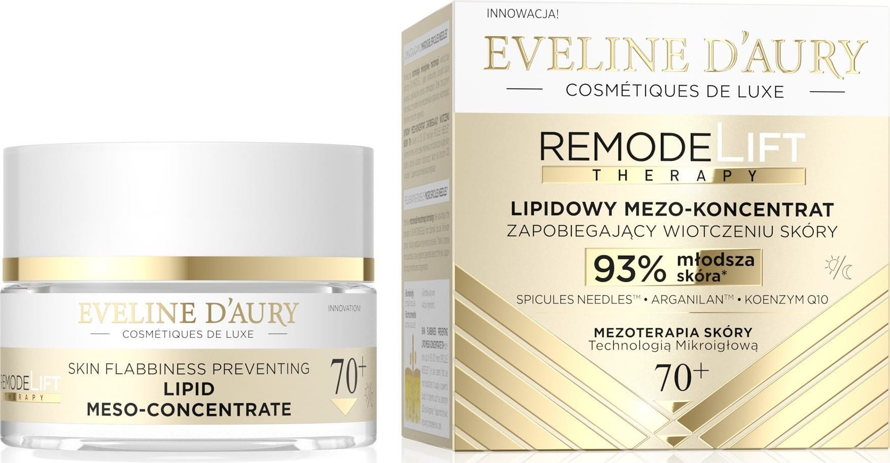 Eveline Remodelift Therapy 70+ Lipidowy mezo-koncentrat zapobiegający wiotczeniu skóry 50ml
