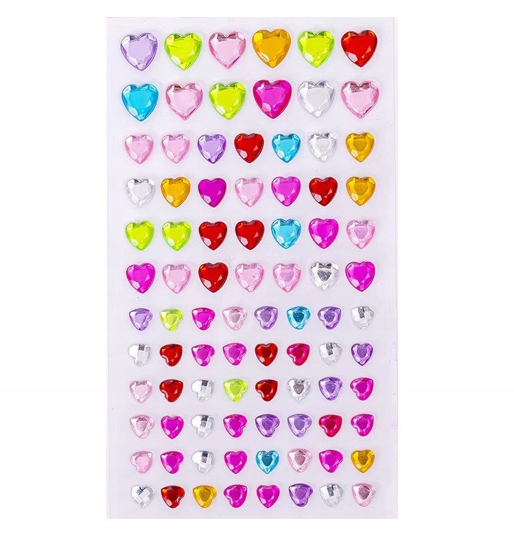 Diamenciki diamenty naklejki na twarz kryształki 3D serca