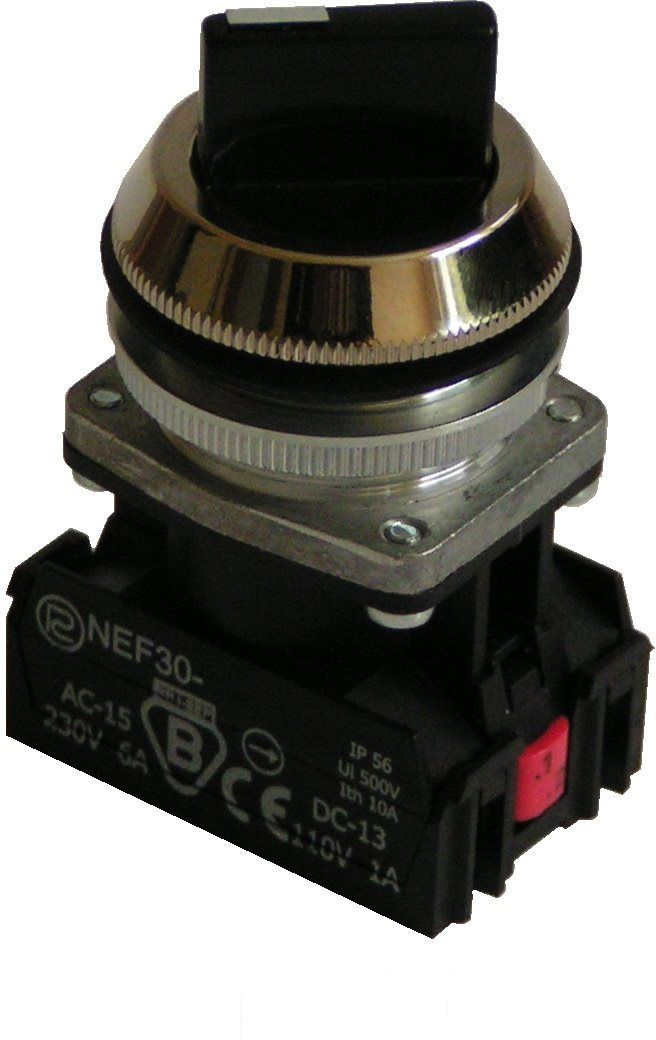 Promet Przycisk sterowniczy pokrętny I-0-II niestabilny 1Z 1R czarny NEF30-TPeXY (W0-NEF30-TPE XY S)