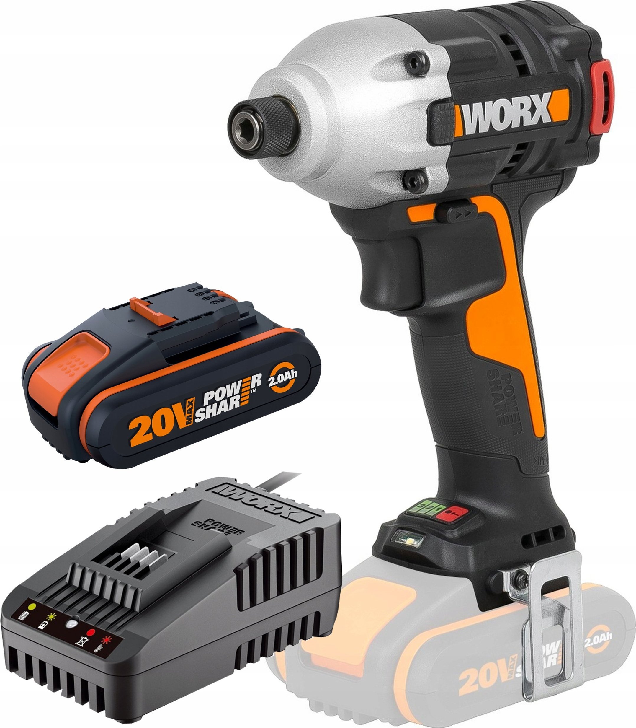 Worx Zakrętarka WORX WX261.9 + Akumulator + Ładowarka