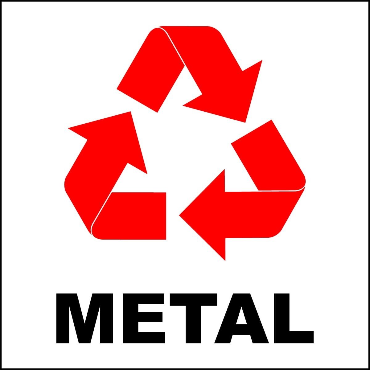 Mój dom Naklejka Kosz Znak Segregacja Odpadów Metal 25X25 Libres Polska Sp So-13 5902082235934