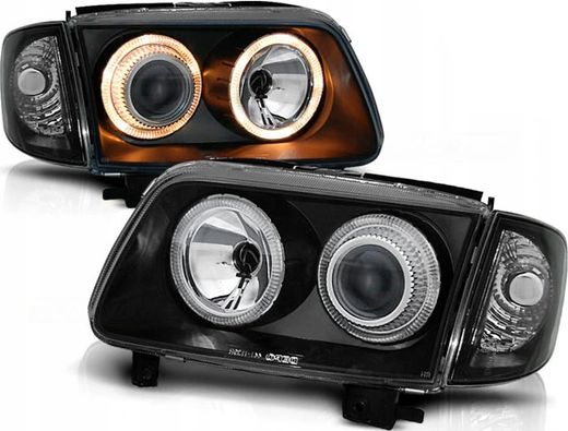 Depo Lampy Reflektory Vw Polo 6n2 99-01 Ringi Black Fk